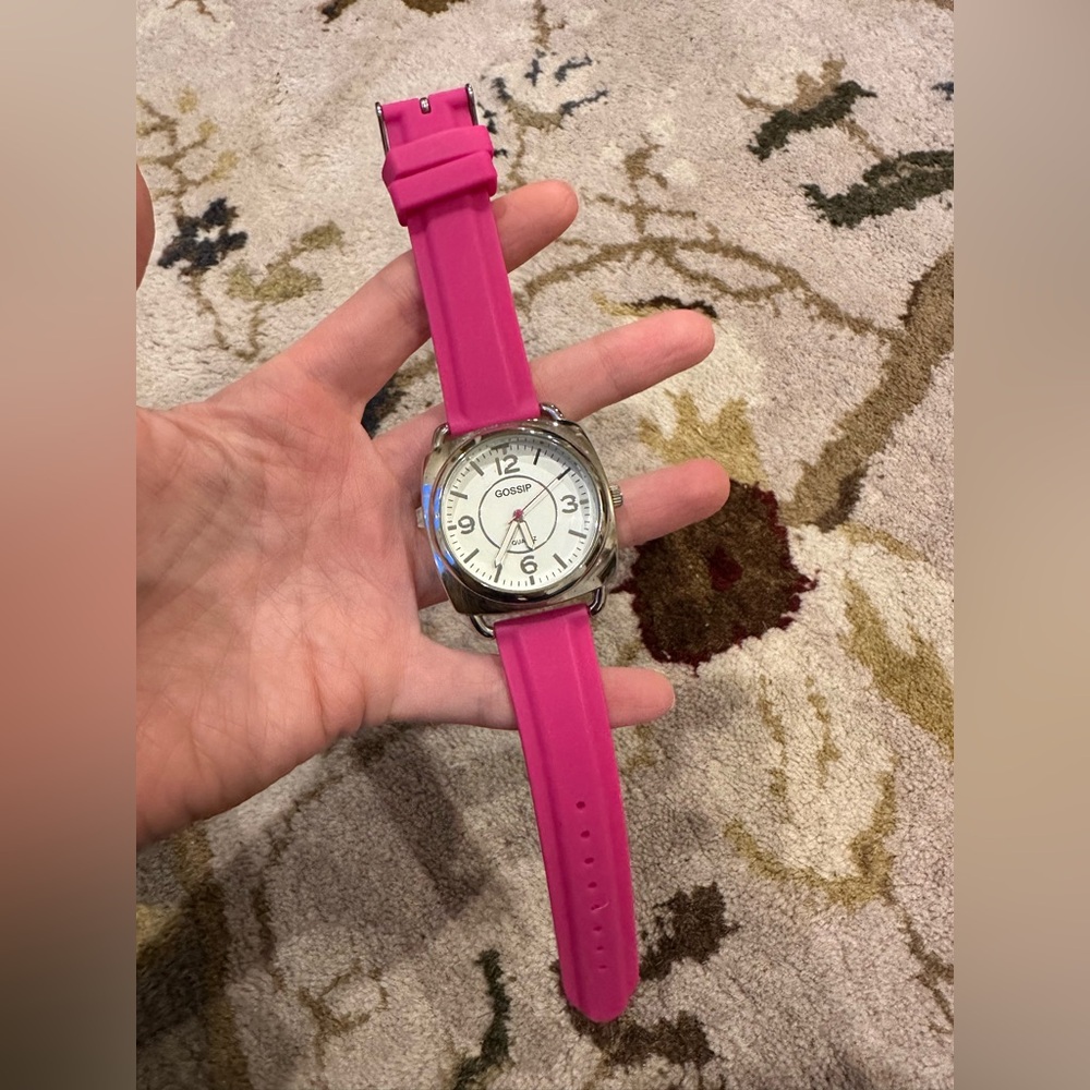 Gossip Stainless Steel Pink Watch NEW Silicone